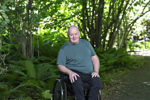 En ulykkesramt i naturen.