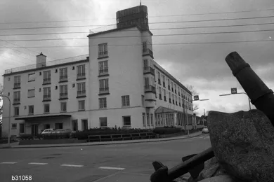 Sort/hvid foto af Hornbaek Kurbad